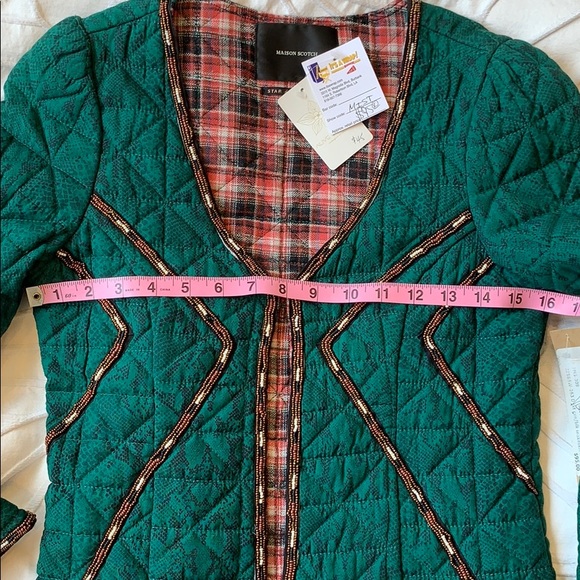 Madison Scotch Dark green snake print crop jacket - Picture 5 of 10